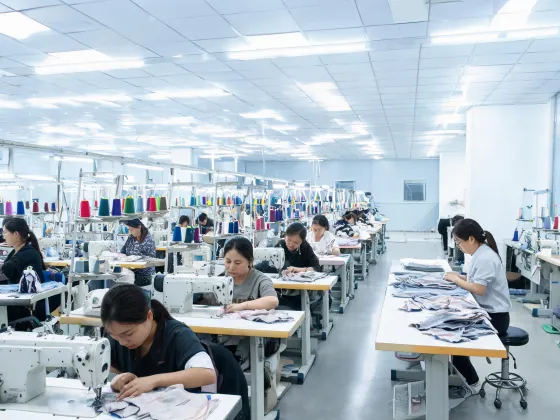 Apparel garment sewing line