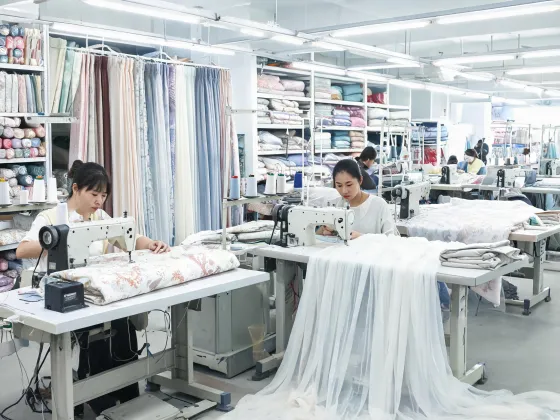Home textile sewing production